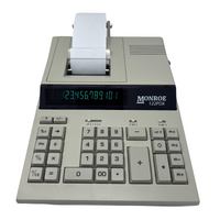 Monroe 122PDX Bundle - Includes (1) 122PDX Medium-Duty Printing Calculator with a Foam Elevation Wedge, (6) M33X Ribbon Cartridges, and (12) Premium Paper Rolls (122PDXSP1) (Calculator Only)