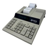 Monroe 122PDX 12-Digit Medium-Duty Accounting Printing Calculator With Fast Printing (Tilted View)
