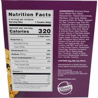 Classic Cookie Soft Baked Oatmeal Raisin Cookies, 2 Boxes, 16 Individually Wrapped Cookies Nutritional Information