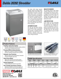 Dahle 20392 Paper Shredder, High Capacity