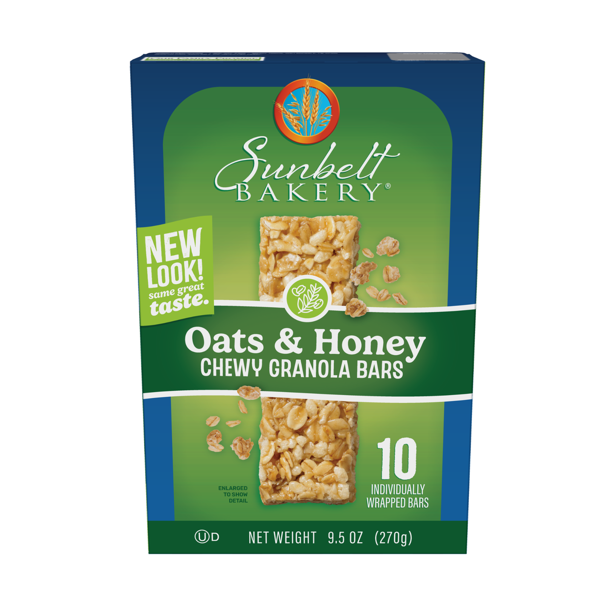Sunbelt Bakery Oat and Honey Chewy Granola Bars (Front View)