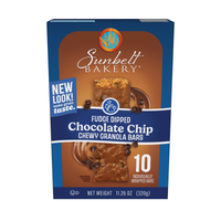 Sunbelt Bakery Fudge Dipped Chocolate Chip Chewy Granola Bars (Front View)