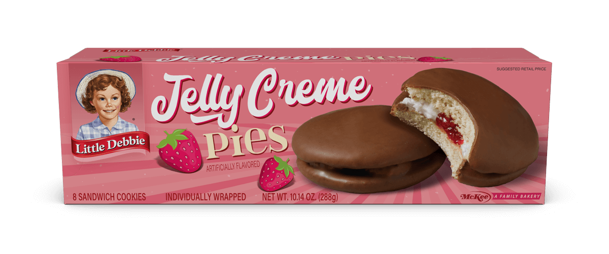 Includes 1 box of Little Debbie Jelly Creme Pies