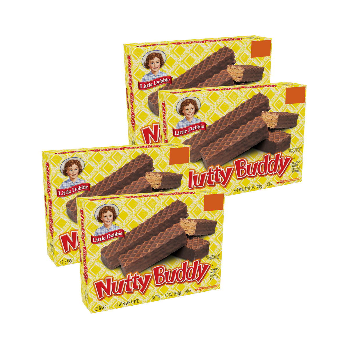 Little Debbie Nutty Buddy Bars, 4 Box Bundle
