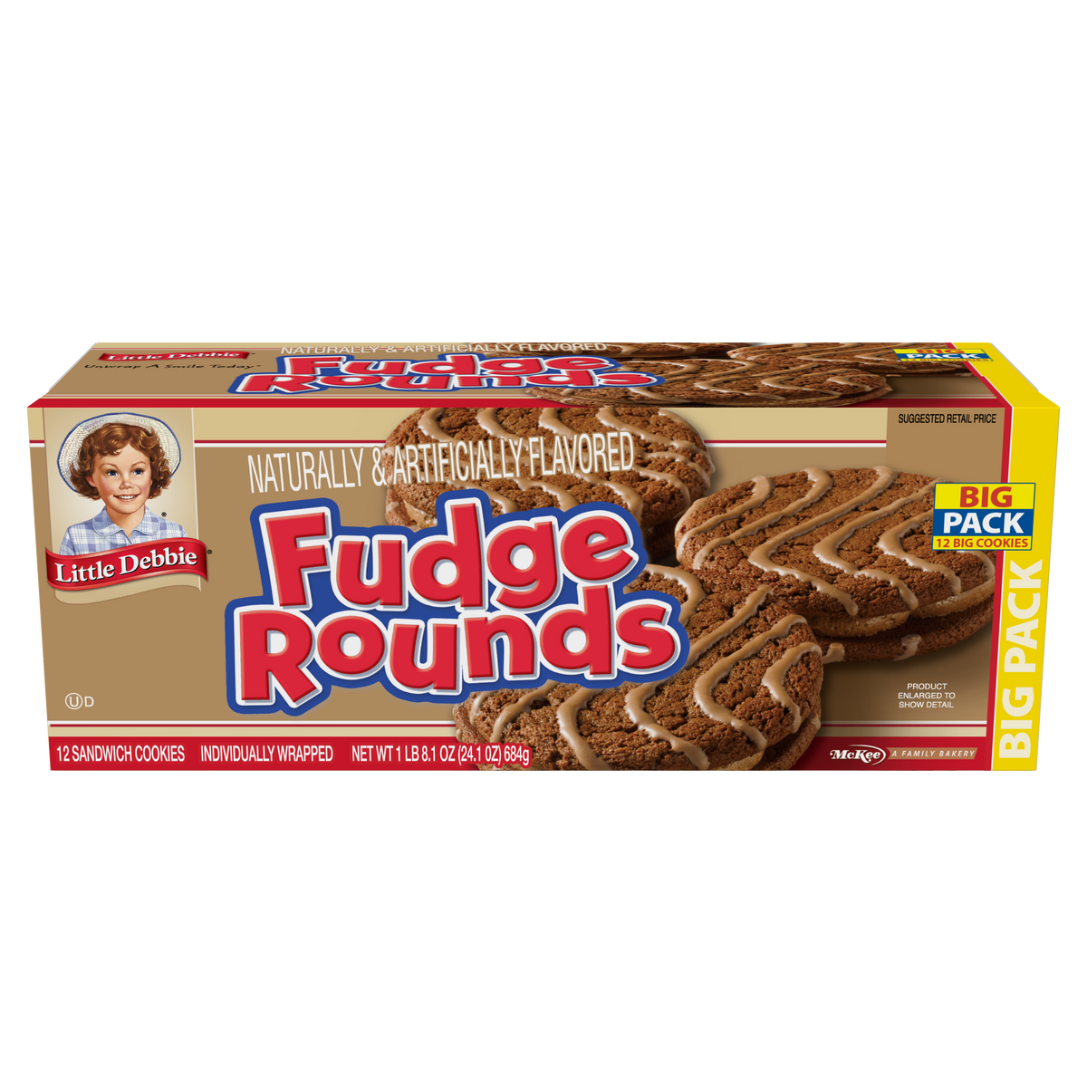 Little Debbie Fudge Rounds Big Pack (Front)