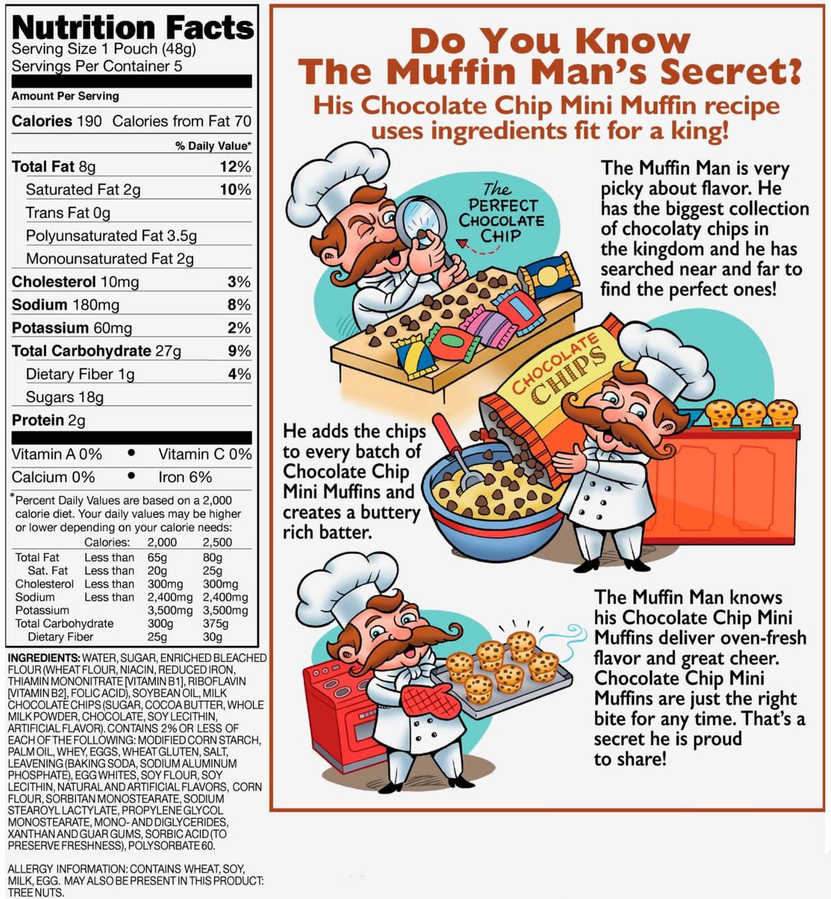 Little Debbie Chocolate Chip Mini Muffins Nutrition Facts
