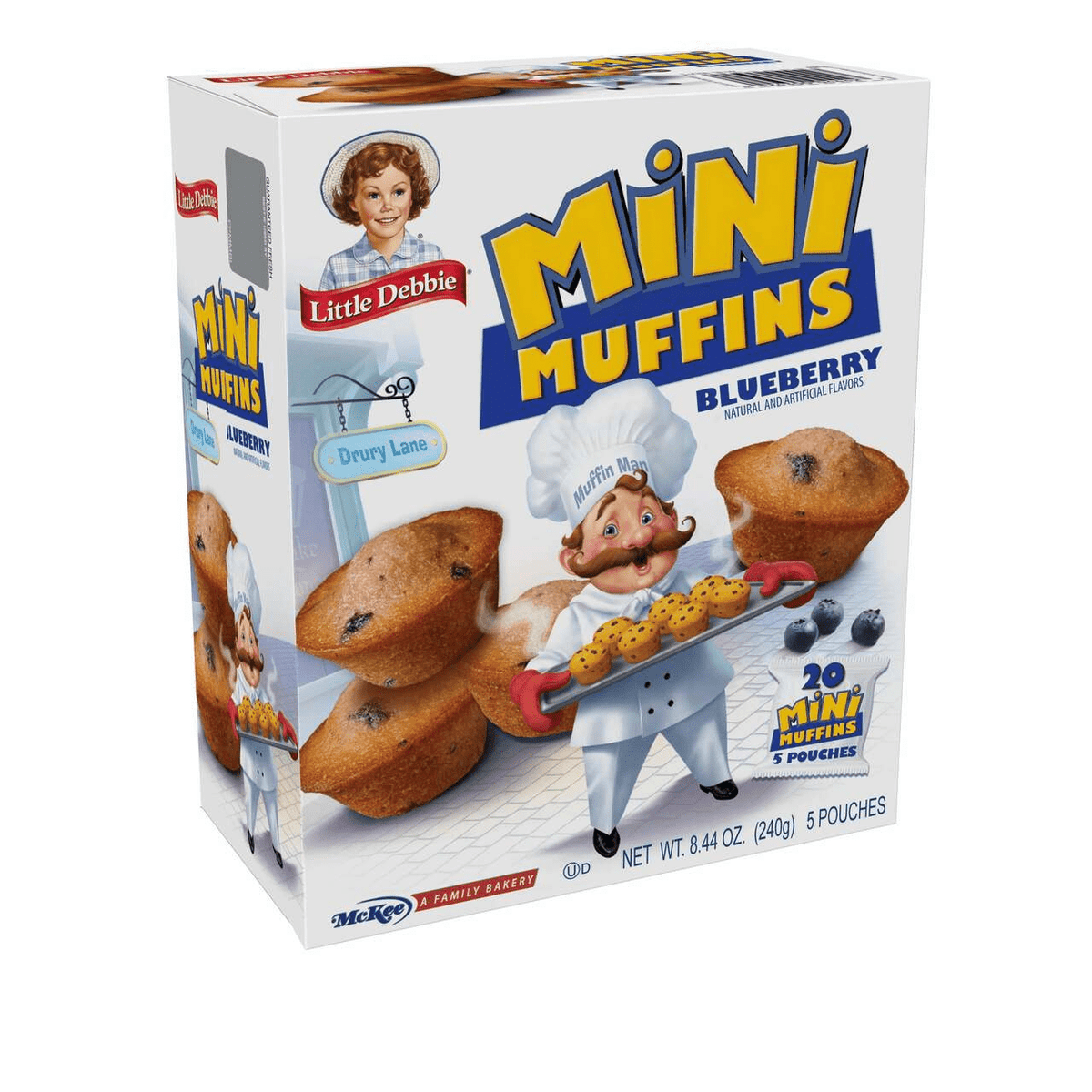 1 box of Little Debbie Blueberry  Mini Muffins