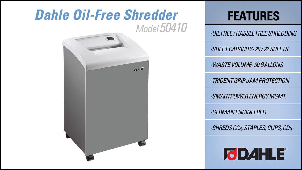 Dahle 50410 Oil-Free Paper Shredder, Office