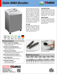 Dahle 50464 Oil-Free Paper Shredder, Office