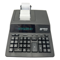 Monroe 6120X Bundle - Includes (1) 6120X Medium-Duty Printing Calculator with a Foam Elevation Wedge, (6) M33X Ribbon Cartridges, and (12) Premium Paper Rolls (Black)