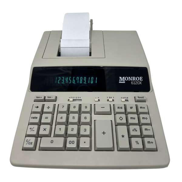 Monroe 6120X 12-Digit Entry-Level Accounting Desktop Printing Calculator (Ivory)
