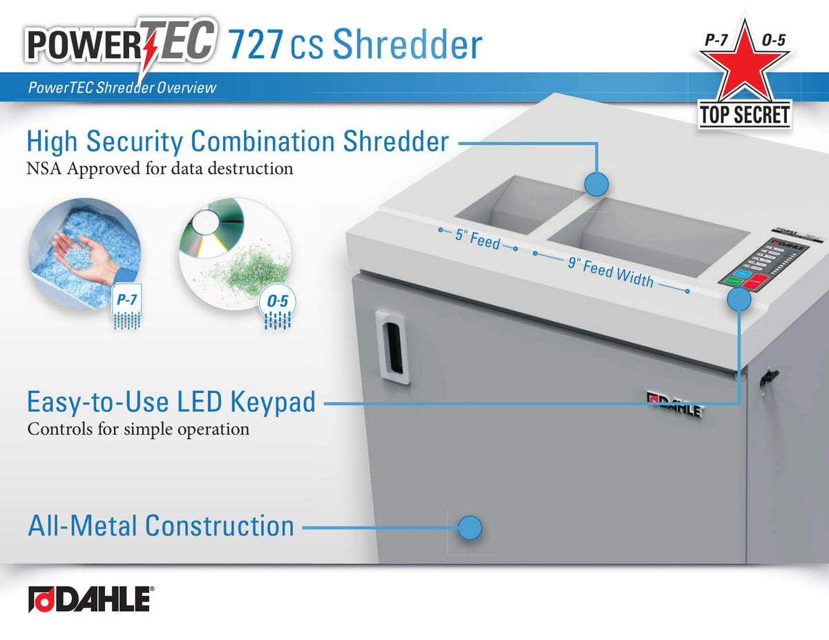 Dahle 727 CS Paper/Optical Media Shredder