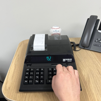 Monroe 8130X 12-Digit Basic Function Heavy-Duty Accounting Printing Calculator (Black) (Lifestyle)