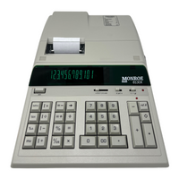 Monroe 8130X Bundle - Includes (1) 8130X Heavy-Duty Printing Calculator with a Foam Elevation Wedge, (6) M33X Ribbon Cartridges, and (12) Premium Paper Rolls (Ivory)