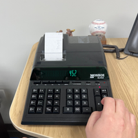 Monroe 8145X 14-Digit Dual-Memory Heavy-Duty Accounting Printing Calculator (8145XB) (In Use)