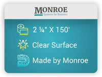 Monroe Single-Ply 15lb. Bond Paper Rolls, 2 1/4" x150' (Info)