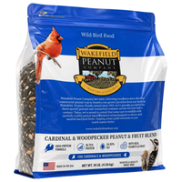Wakefield Cardinal and Woodpecker Peanut and Fruit Wild Bird Seed in a resealable 10 lb bag