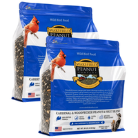 Two 10 lb bags of Wakefield Cardinal and Woodpecker Peanut and Fruit Wild Bird Seed, 20 lb total