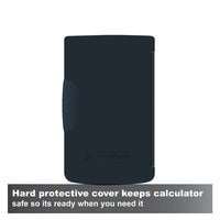 Hard protective cover keeps calculator safe so its ready when you need it