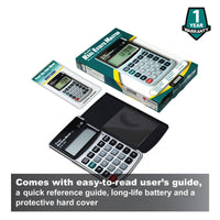 Comes with easy-to-read user's guide, a quick reference guide, long-life battery and a protective hard cover