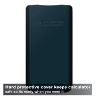 Hard protective cover keeps calculator safe so its ready when you need it
