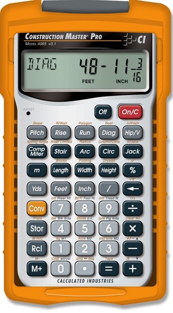 Front face of Calculated Industries Construction Master Pro