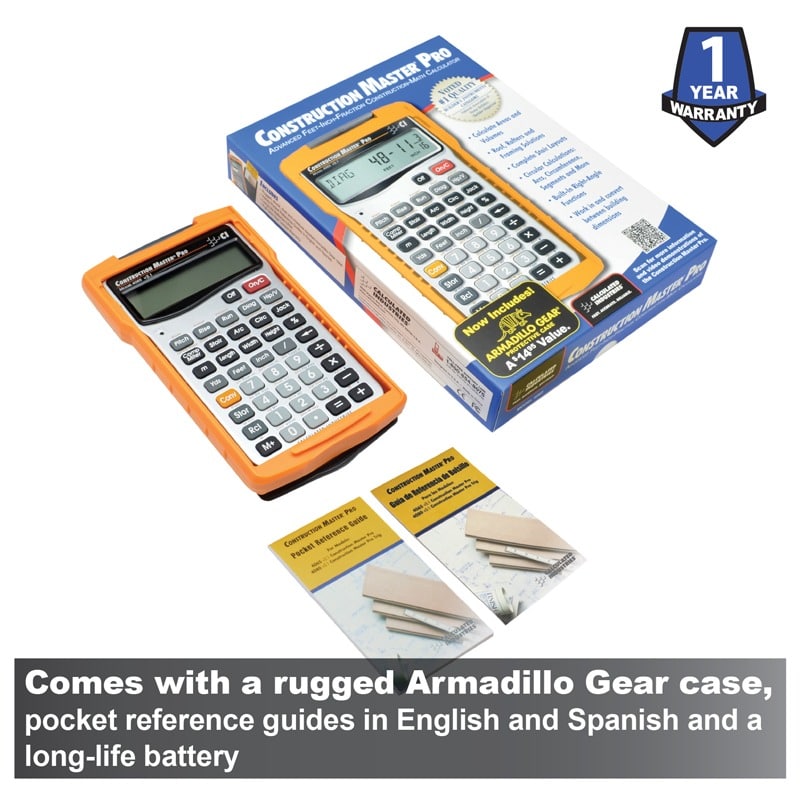 Comes with a rugged Armadillo Gear case, pocket reference guides in English and Spanish and a long-life battery