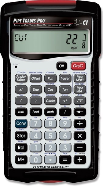 Front face of Calculated Industries Pipe Trades Pro calculator