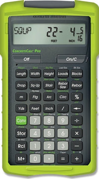 Front face of Calculated Industries ConcreteCalc Pro