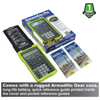 Comes with a rugged Armadillo Gear case, long-life, quick reference printed inside the cover and pocket reference guides