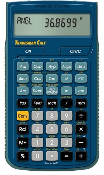 Front face of Calculated Industries Tradesman Calc