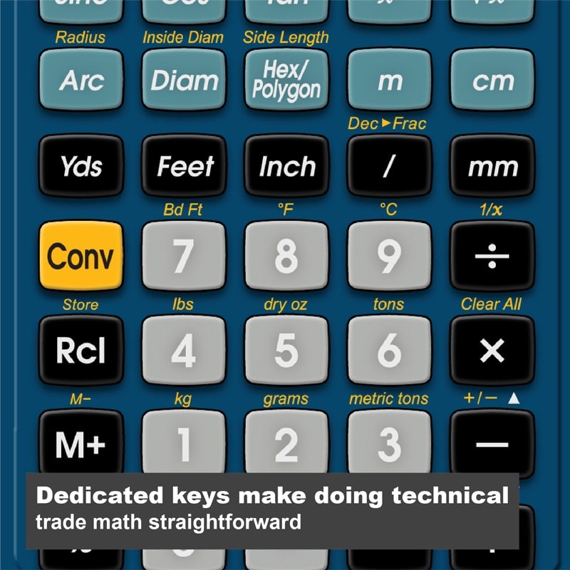 Dedicated keys make doing technical trade math straightforward