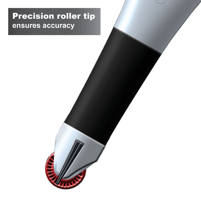 Precision roller tip ensures accuracy