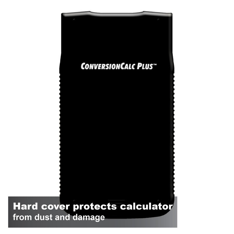 Hard cover protects calculator from dust and damage