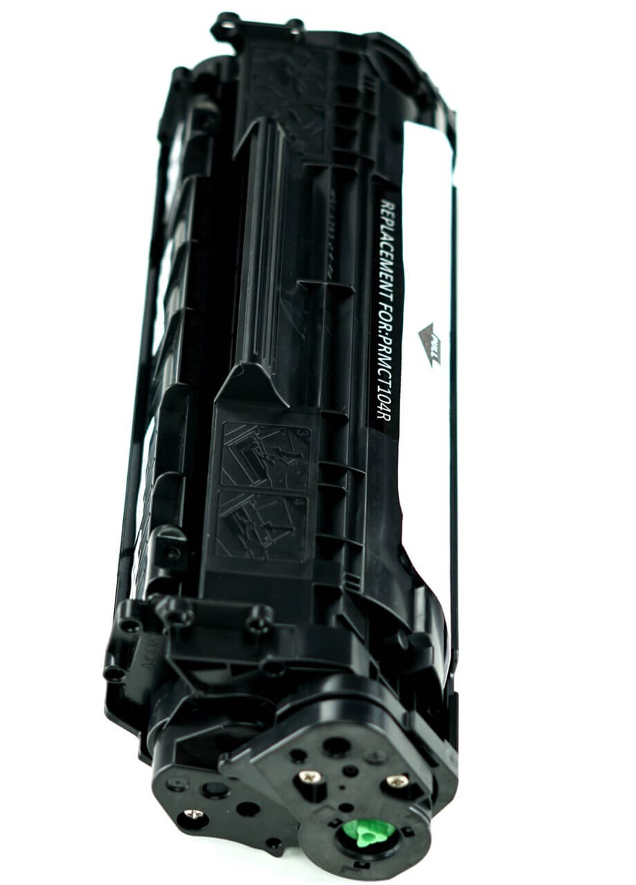 This is the side view of the Canon 104 replacement laserjet toner cartridge by NXT Premium toner