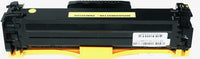 This is the back view of the Canon 118 yellow replacement laserjet toner cartridge by NXT Premium toner