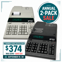 Monroe 8130X 2-Pack – 12-Digit Heavy-Duty Accounting Printing Calculators