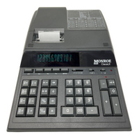 Monroe ClassicX Bundle - Includes (1) ClassicX Heavy-Duty Printing Calculator with a Foam Elevation Wedge, (6) M33X Ribbon Cartridges, and (12) Premium Paper Rolls (CLASSICXBSP1) (Front)