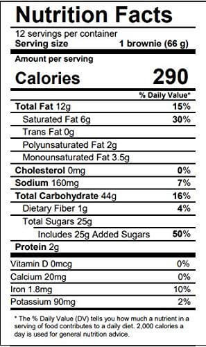 Little Debbie's Cosmic Brownies Nutritional Facts
