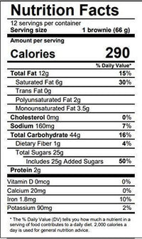 Little Debbie's Cosmic Brownies Nutritional Facts