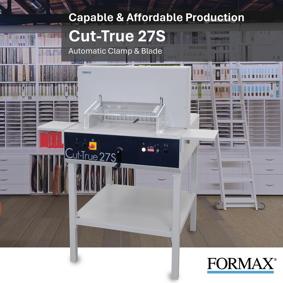 Cut-True 27S Semi-Automatic Guillotine Cutter (Capable and Affordable Production)