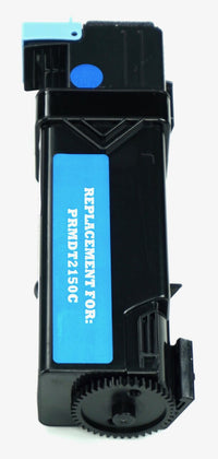 This is the side view of the Dell 769T5 Cyan replacement laserjet toner cartridge by NXT Premium toner