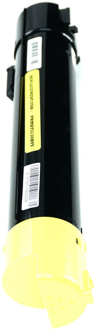 This is the left side view of the Dell T222N yellow replacement laserjet toner cartridge by NXT Premium toner
