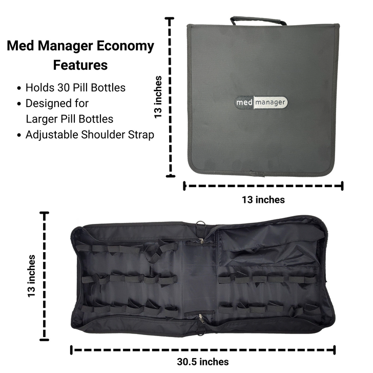 Med Manager Economy Medicine Organizer and Pill Case (Dimensions)