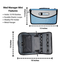 Med Manager Mini Medicine Organizer and Pill Case (MM200) (Size)