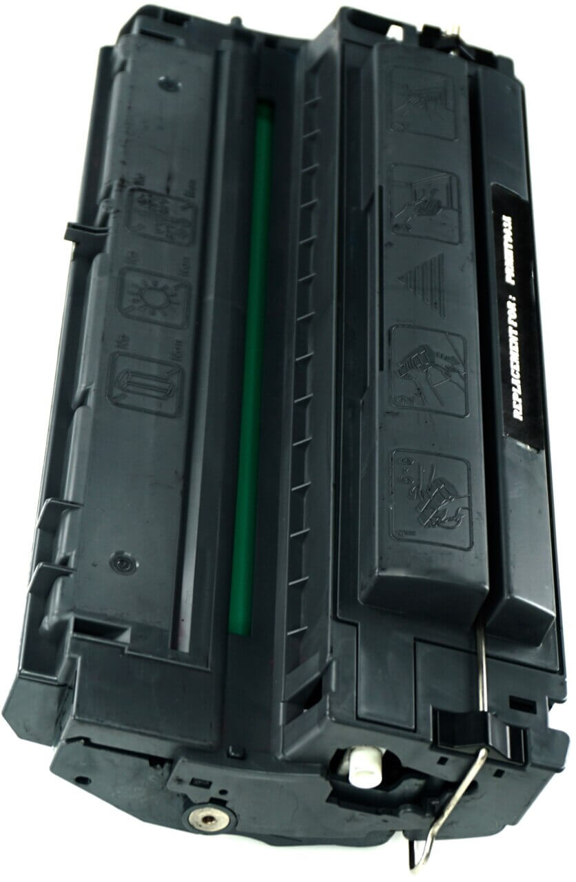 This is the right side view of the Hewlett Packard 03A black replacement laserjet toner cartridge by NXT Premium toner