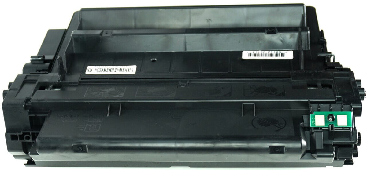 This is the back view of the Hewlett Packard 11X MICR replacement laserjet toner cartridge by NXT Premium toner