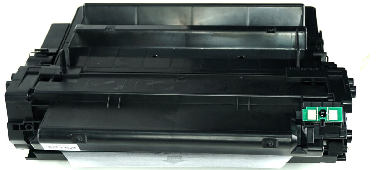 This is the back view of the Hewlett Packard 11X black replacement laserjet toner cartridge by NXT Premium toner