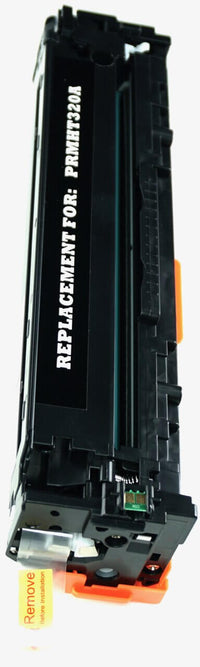 This is the right side view of the Hewlett Packard 128A black replacement laserjet toner cartridge by NXT Premium toner