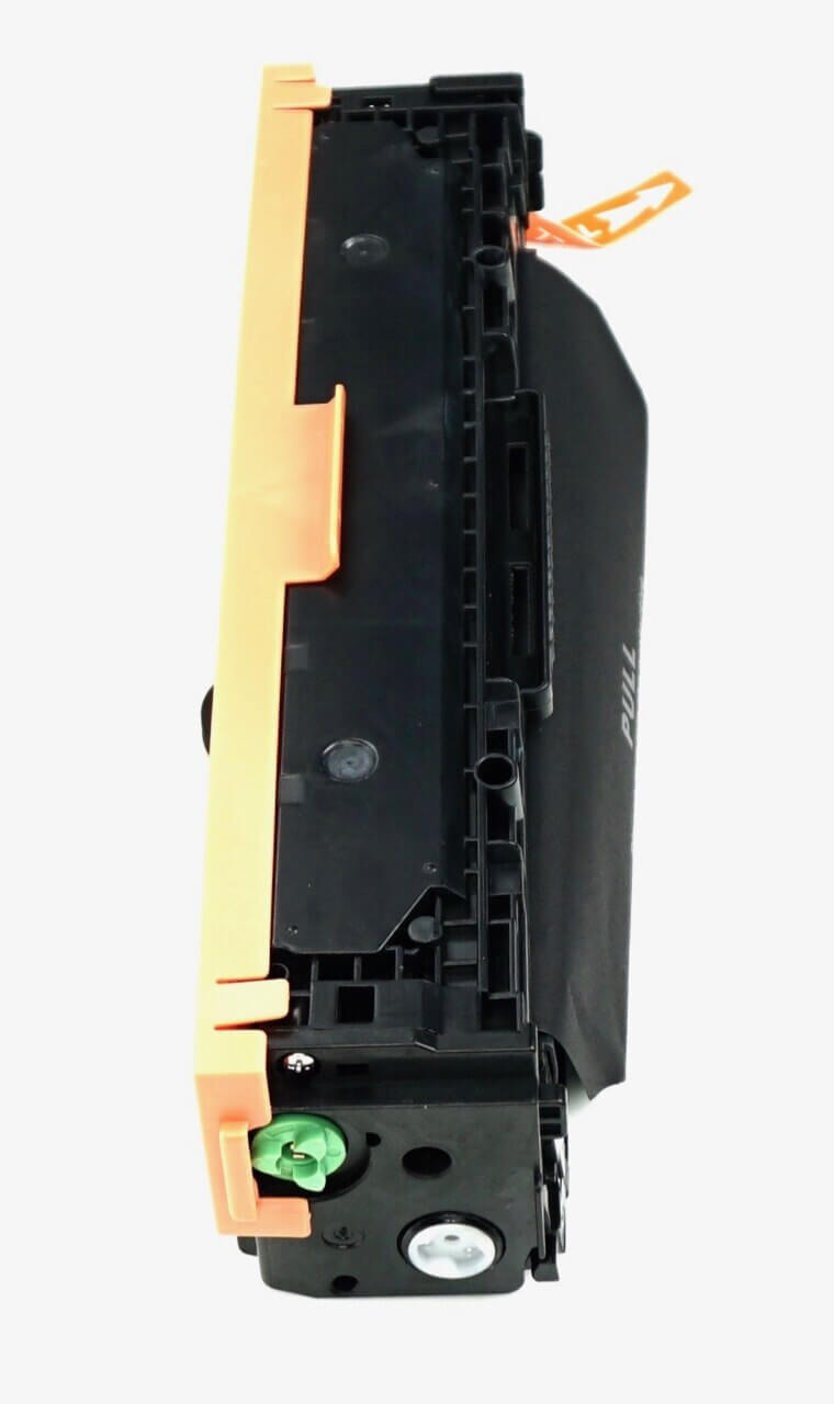 This is the side view of the Hewlett Packard 131X black replacement laserjet toner cartridge by NXT Premium toner
